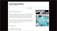Desktop Screenshot of learningarchery.com