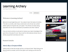Tablet Screenshot of learningarchery.com